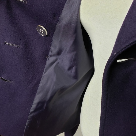 Michael Kors Pea Coat Wool Blend Purple Size Small - Picture 5 of 7